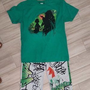 Mix & Match 2pc Knit Graffiti Pant/Graphic T-shirt.    Size M/L